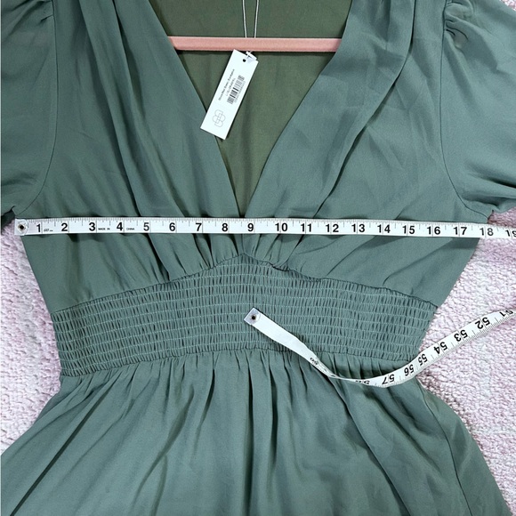 NWT Baltic Born Olivia Maxi Dress Eucalyptus Green Long Sleeve Size Large - Picture 8 of 12